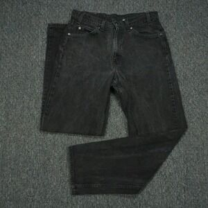 VINTAGE Levis Jeans‎ Mens 32x32 Black 550 Relaxed Fit Orange Tab 90s Y2K